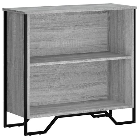 Boekenkast 80x31x74,5 cm bewerkt hout grijs sonoma eikenkleur 2