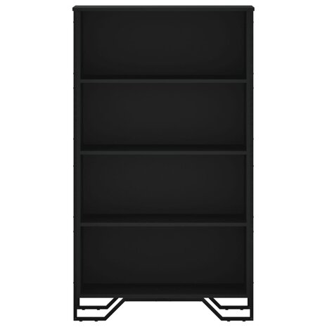 Boekenkast 80x31x137,5 cm bewerkt hout zwart 4