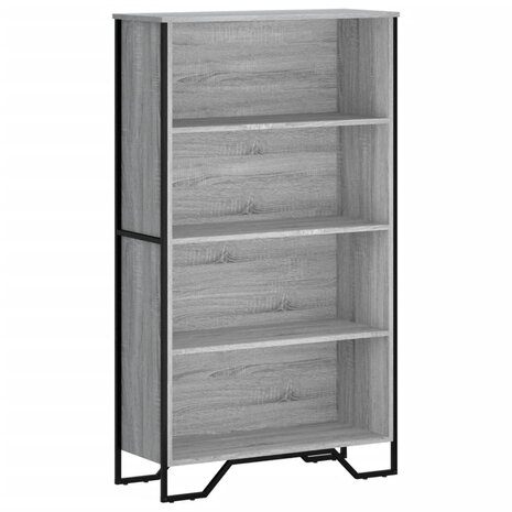 Boekenkast 80x31x137,5cm bewerkt hout grijs sonoma eikenkleurig 2