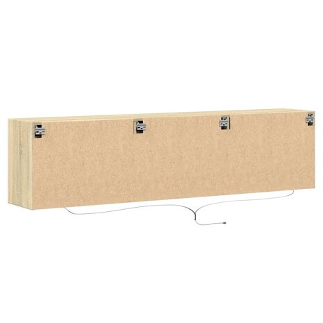 Tv-wandmeubel met LED-verlichting 180x31x45 cm sonoma eiken 8