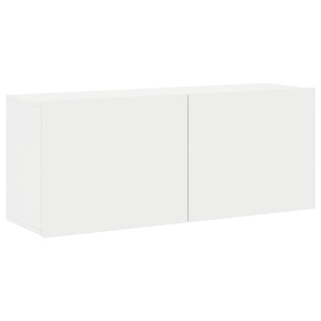 Tv-meubel wandgemonteerd 100x30x41 cm wit 2