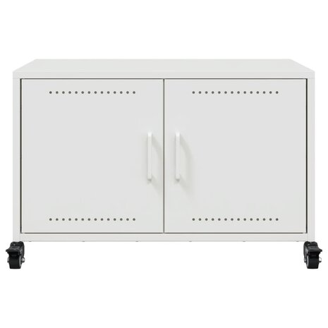 Tv-meubel 68x39x43,5 cm koudgewalst staal wit 6