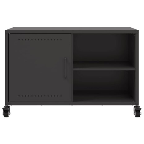 Tv-meubel 68x39x43,5 cm koudgewalst staal zwart 6