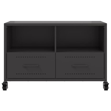 Tv-meubel 68x39x43,5 cm koudgewalst staal zwart 6