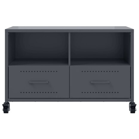 Tv-meubel 68x39x43,5 cm koudgewalst staal antracietkleurig 6