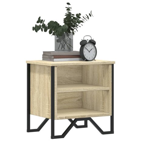 Nachtkastjes 2 st 40x30x40 cm bewerkt hout sonoma eikenkleurig 4