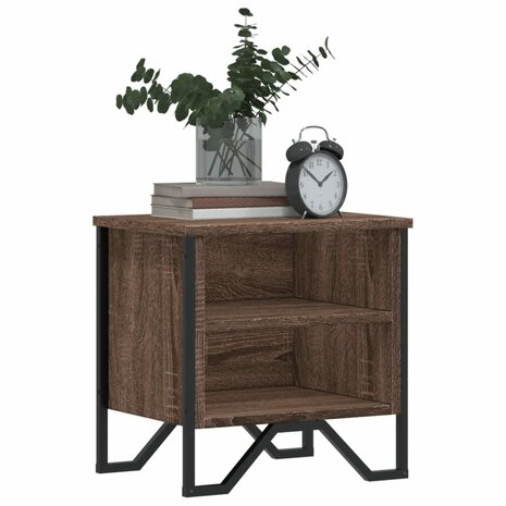 Nachtkastjes 2 st 40x30x40 cm bewerkt hout bruin eikenkleurig 4