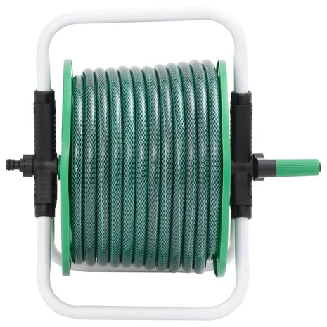 Slanghaspel met slangkoppelset 0,5" 20 m vrijstaand PVC groen 2