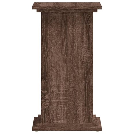 Plantenstandaard 33x33x60 cm bewerkt hout bruin eikenkleurig 5