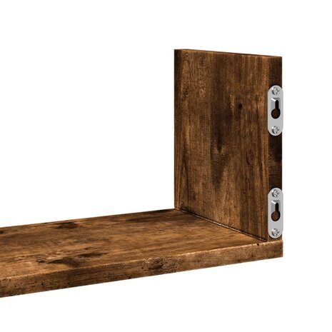 Wandschappen 3 st 58x18x18 cm bewerkt hout gerookt eikenkleurig 8