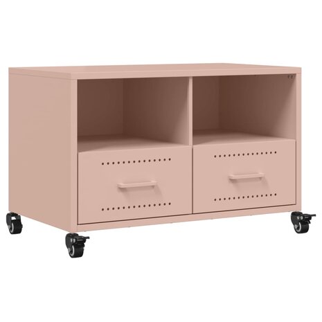 Tv-meubel 68x39x43,5 cm koudgewalst staal roze 2