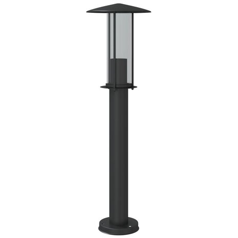 Vloerlamp voor buiten 3 st 60 cm roestvrij staal zwart 6