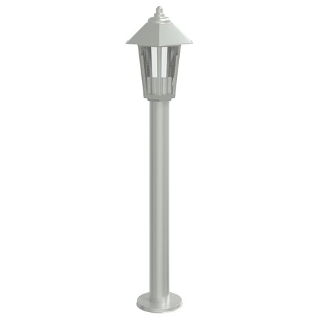 Buitenvloerlamp 80 cm roestvrijstaal zilverkleurig 5