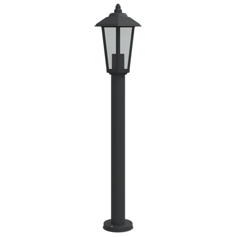 Vloerlamp voor buiten 80 cm roestvrijstaal zwart 2