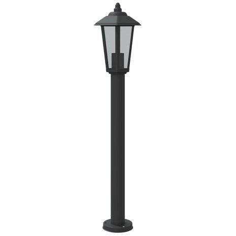 Vloerlamp voor buiten 80 cm roestvrijstaal zwart 6