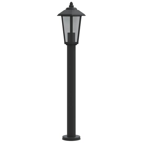 Vloerlamp voor buiten 3 st 80 cm roestvrijstaal zwart 5