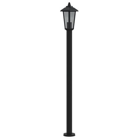 Vloerlamp voor buiten 120 cm roestvrijstaal zwart 5