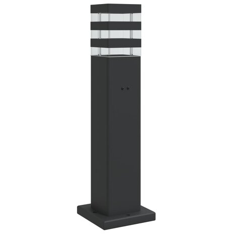 Vloerlamp voor buiten met stopcontact 50 cm aluminium zwart 2