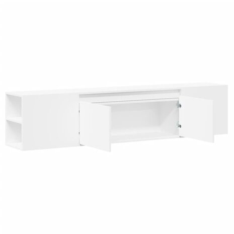 Tv-wandmeubel met LED-verlichting 180x31x39,5 cm wit 9