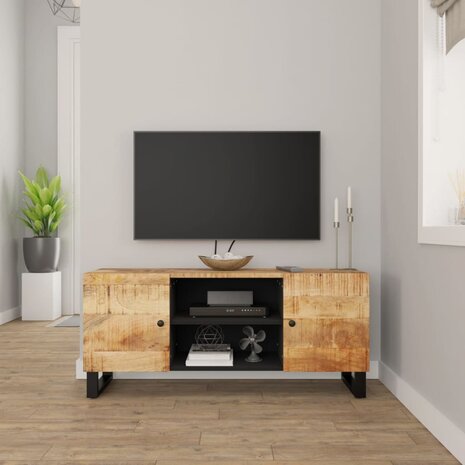 Tv-meubel 105x33x46cm massief mangohout 1