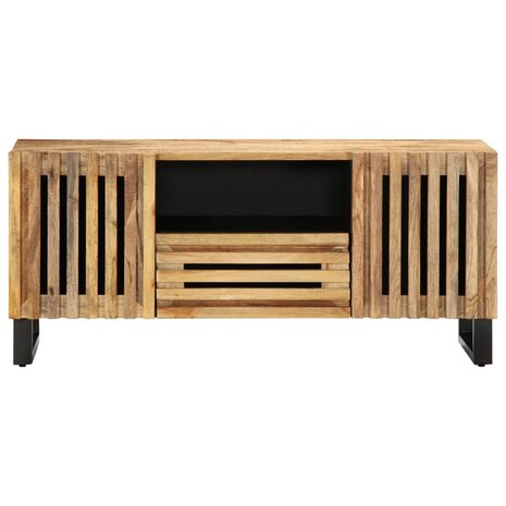 Tv-meubel 100x34x46 cm massief ruw mangohout 2