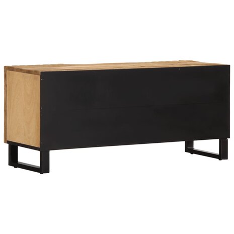 Tv-meubel 100x34x46 cm massief ruw mangohout 4