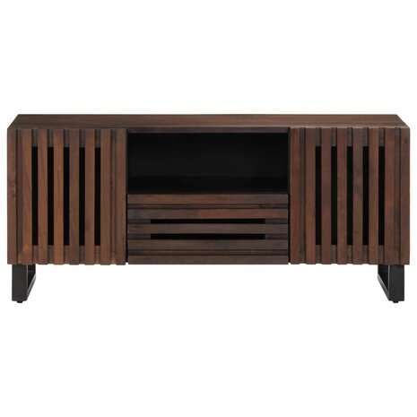 Tv-meubel 100x34x46 cm massief mangohout bruin 2