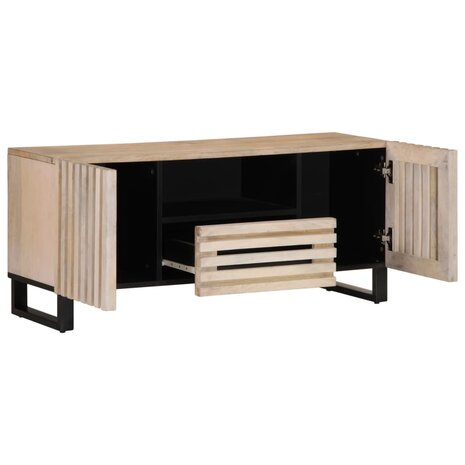 Tv-meubel 100x34x46 cm massief mangohout 5