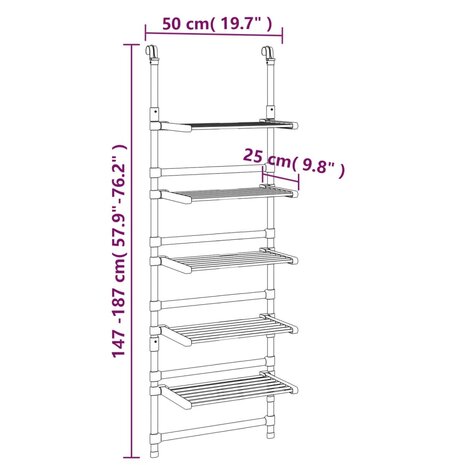 Droogrek 5-laags hangend aluminium  8