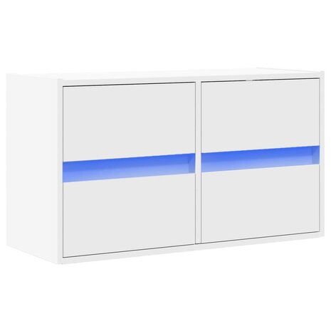 Tv-wandmeubel met LED-verlichting 80x31x45 cm wit 3