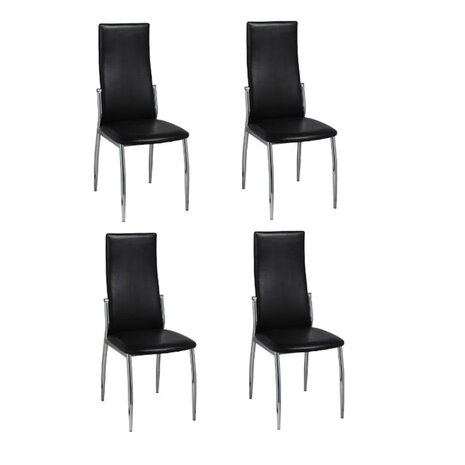 Eetkamerstoelen 4 st kunstleer zwart 2