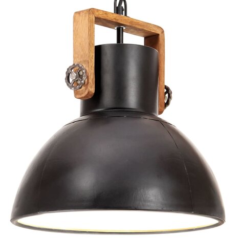 Hanglamp industrieel rond 25 W E27 30 cm zwart 1