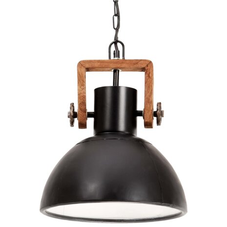 Hanglamp industrieel rond 25 W E27 30 cm zwart 3