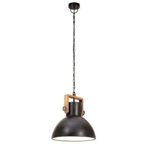 Hanglamp industrieel rond 25 W E27 30 cm zwart 5