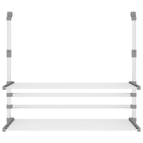 Droogrek voor balkon 89x25x(60-95) cm aluminium 3