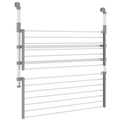 Droogrek voor balkon 89x25x(60-95) cm aluminium 6