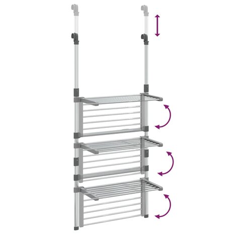 Droogrek 3-laags hangend aluminium  6