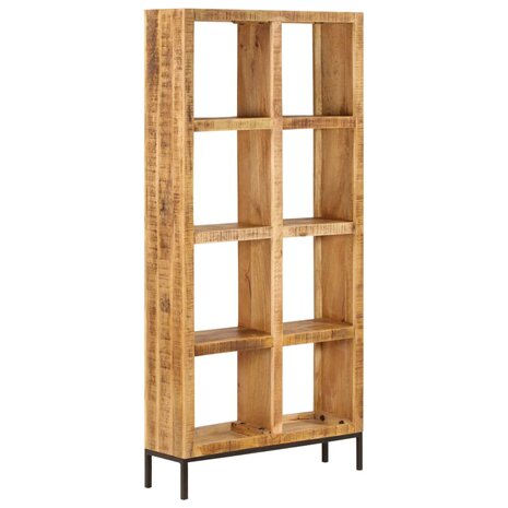 Boekenkast 80x25x175 cm massief mangohout 1