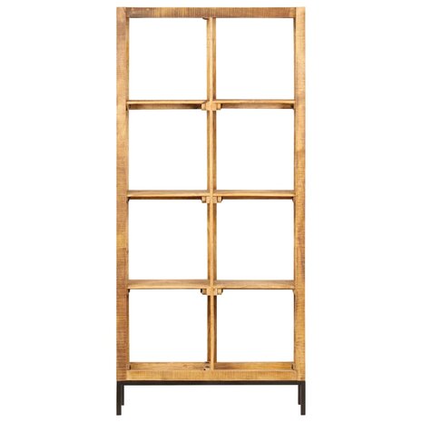 Boekenkast 80x25x175 cm massief mangohout 2