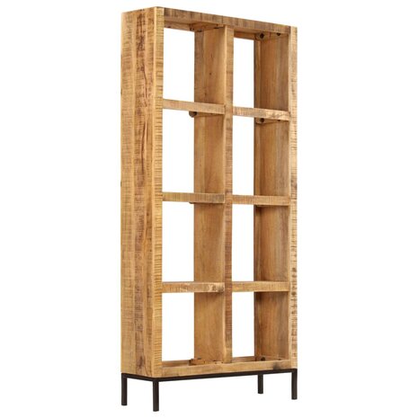 Boekenkast 80x25x175 cm massief mangohout 3