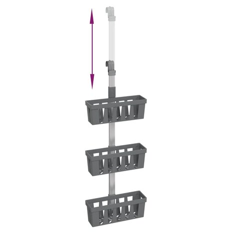 Doucherek 30x15x(67-105) cm aluminium 5