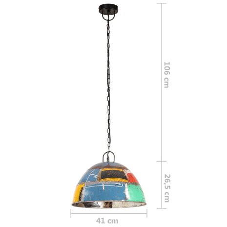 Hanglamp industrieel vintage rond 25 W E27 41 cm meerkleurig 8