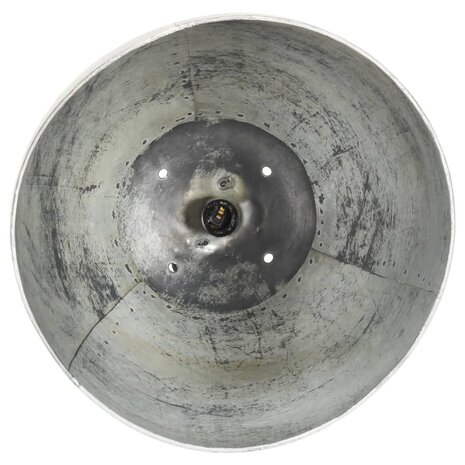 Hanglamp industrieel rond 25 W E27 32 cm zilverkleurig 5