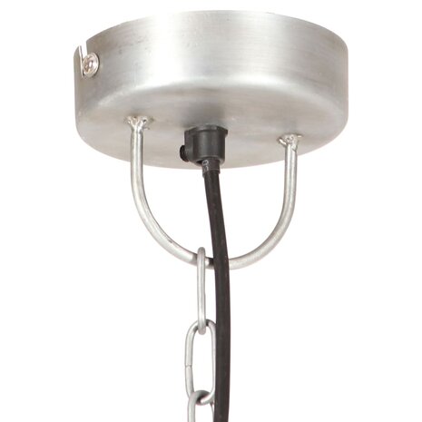 Hanglamp industrieel rond 25 W E27 32 cm zilverkleurig 6