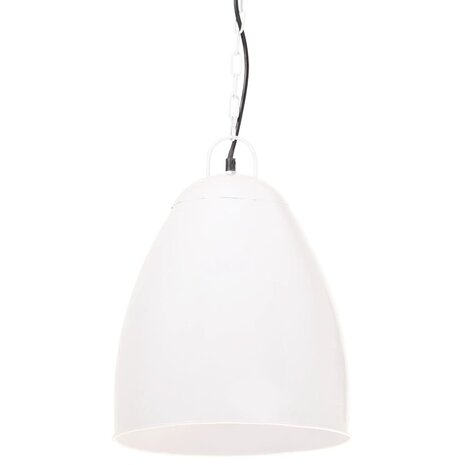 Hanglamp industrieel rond 25 W E27 32 cm wit 2