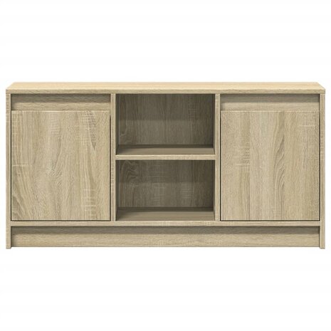 Tv-meubel met LED 100x34x50 cm bewerkt hout sonoma eikenkleurig 6