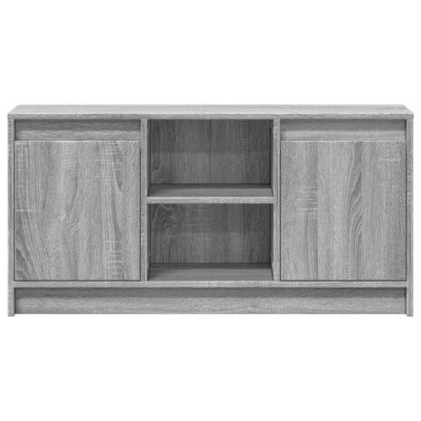 Tv-meubel met LED 100x34x50 cm bewerkt hout grijs sonoma eiken 6