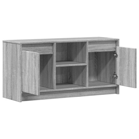 Tv-meubel met LED 100x34x50 cm bewerkt hout grijs sonoma eiken 9