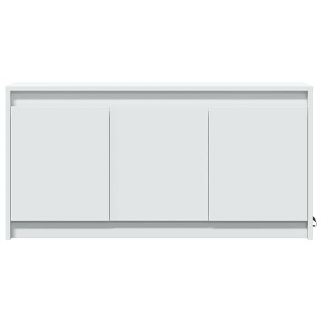 Tv-meubel met LED 100x34x50 cm bewerkt hout wit 6