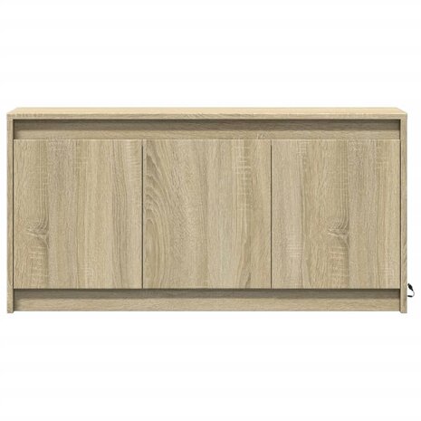 Tv-meubel met LED 100x34x50 cm bewerkt hout sonoma eikenkleurig 6